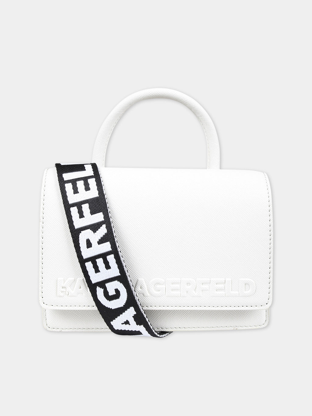 White casual bag with logo